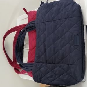 Lot of 2 Vera Brady quilted microfiber purses bags